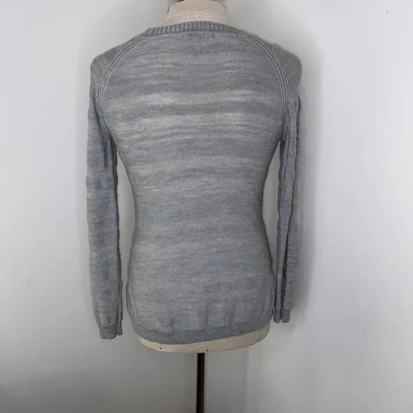 Smartwool Women Gray Sweater Medium Round Neck Long Sleeve Pull over Side Slit - Picture 6 of 7